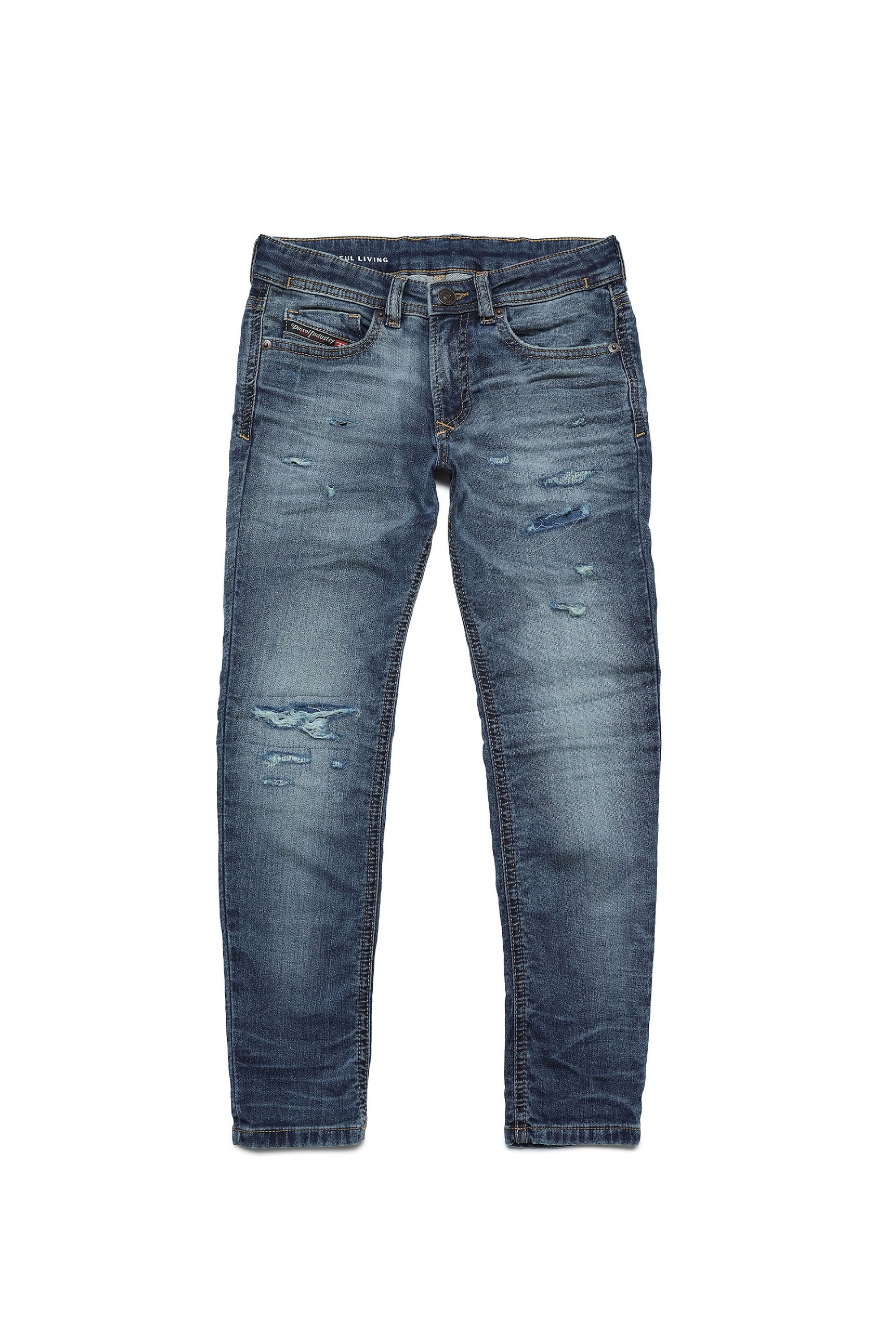 Pantalon délavé en denim - Denim