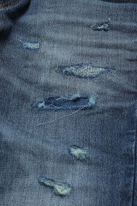Pantalon délavé en denim - Denim