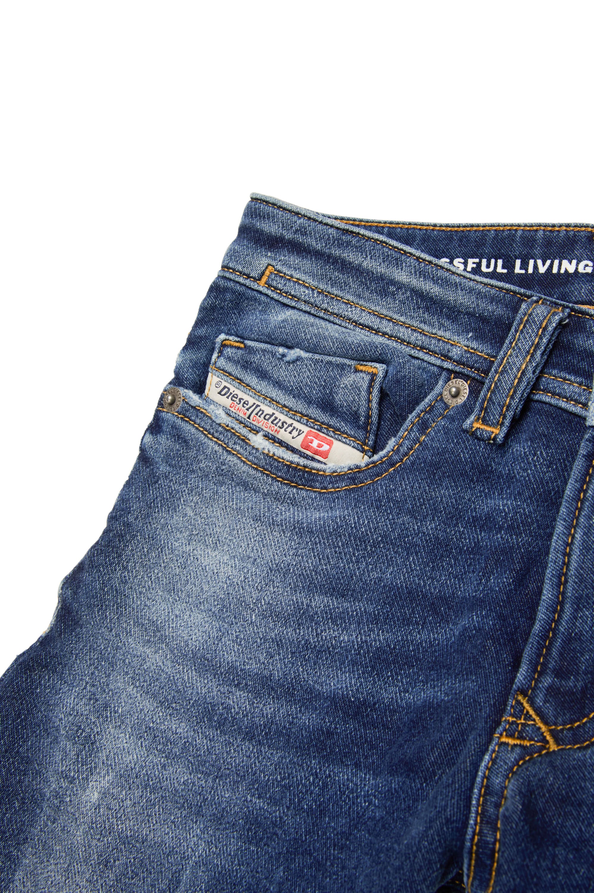 Pantalon délavé en denim - Denim