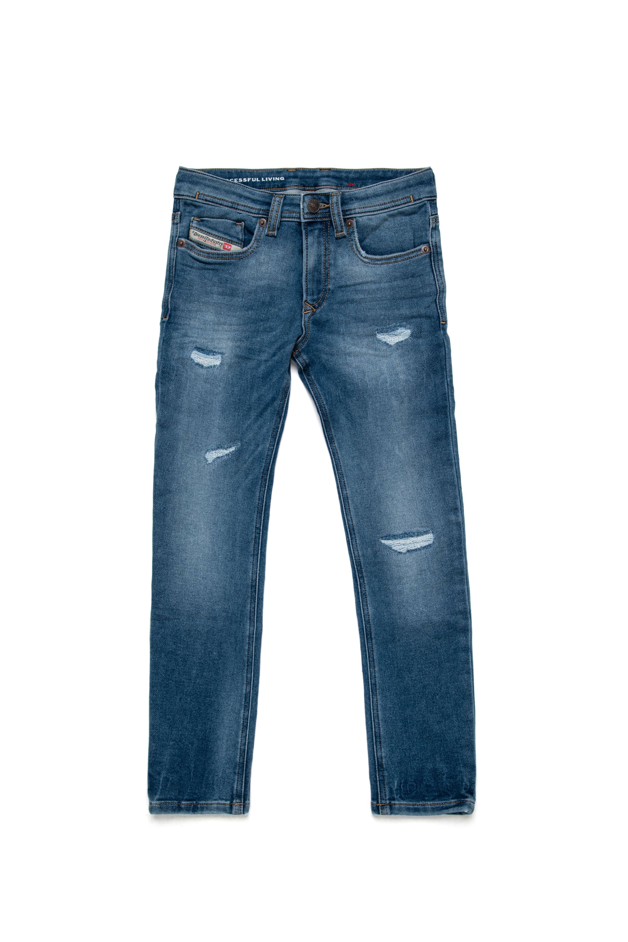 Pantalon délavé en denim - Denim