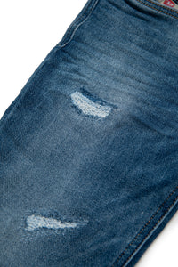 Pantalon délavé en denim - Denim
