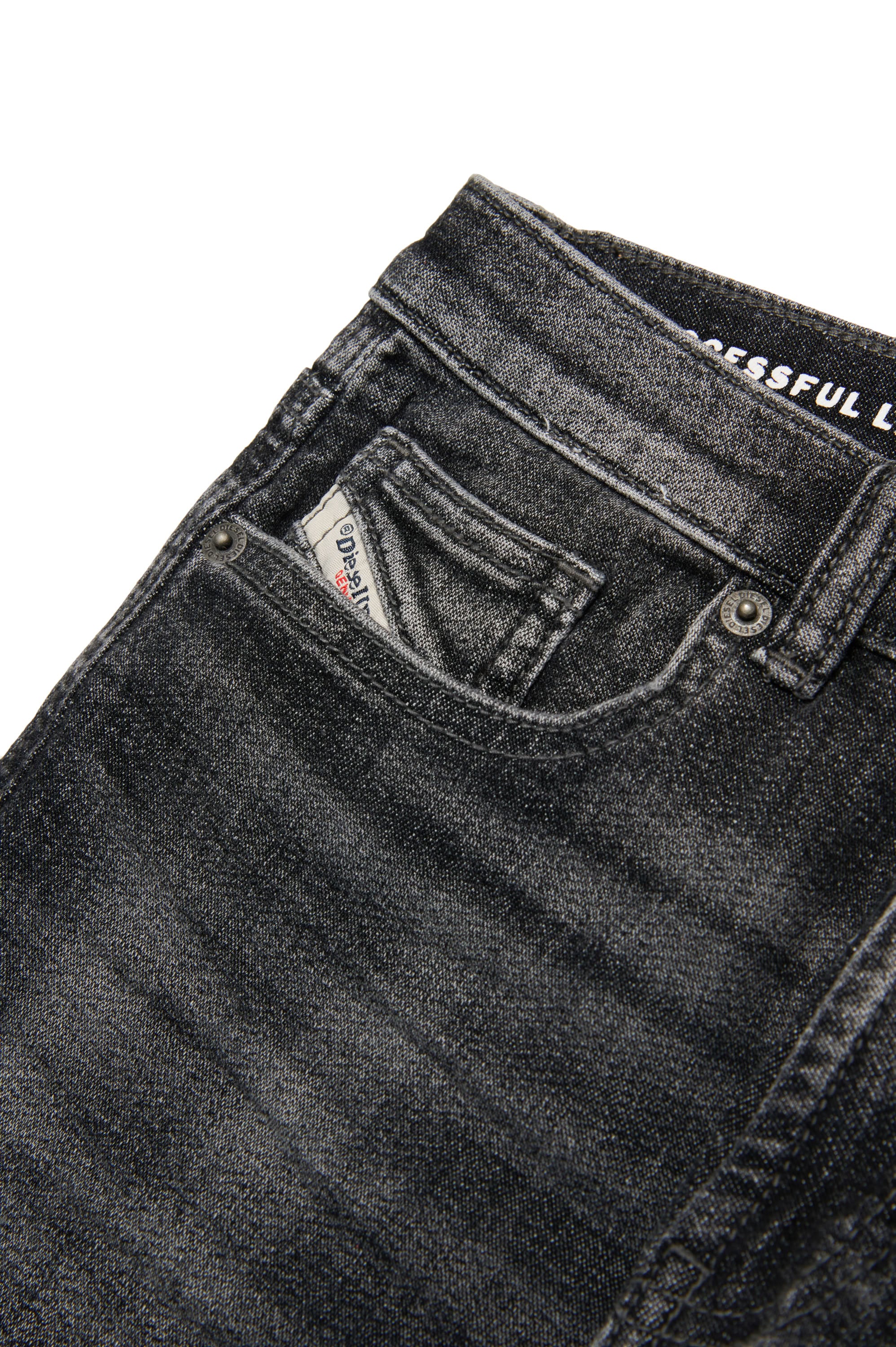 Pantalon délavé en denim - Denim Nero