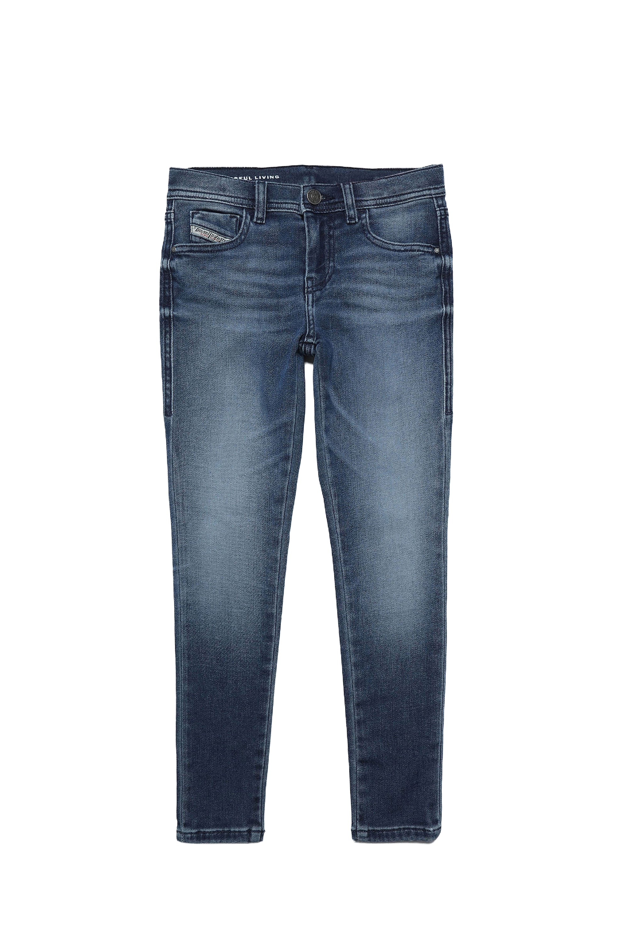 Washed denim trousers - Denim