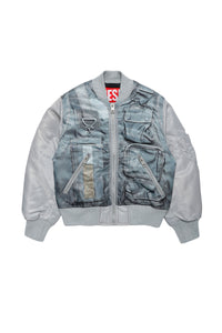 Bomber with zip pockets - Stone Gray