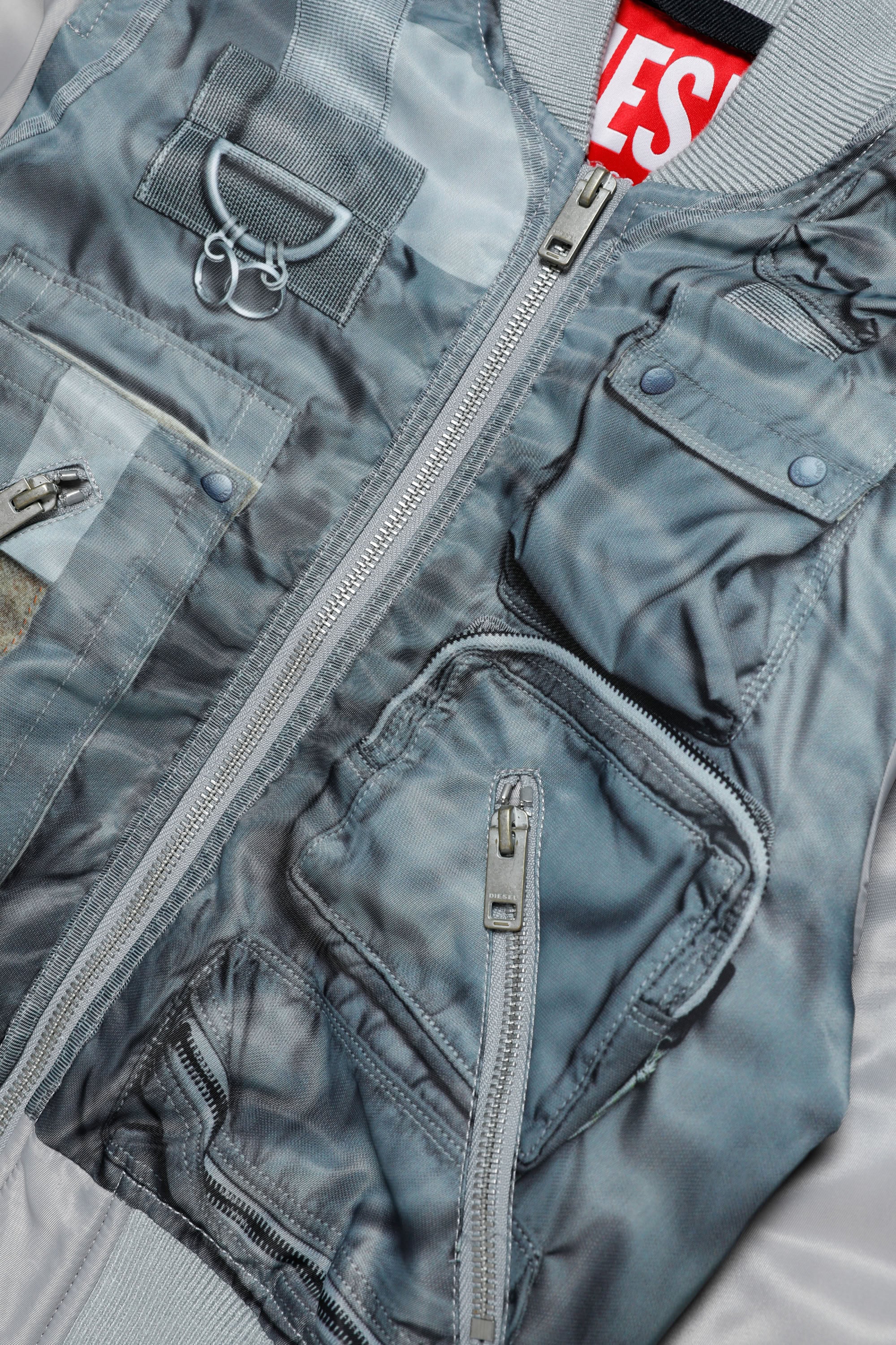 Bomber à poches zippées - Stone Gray