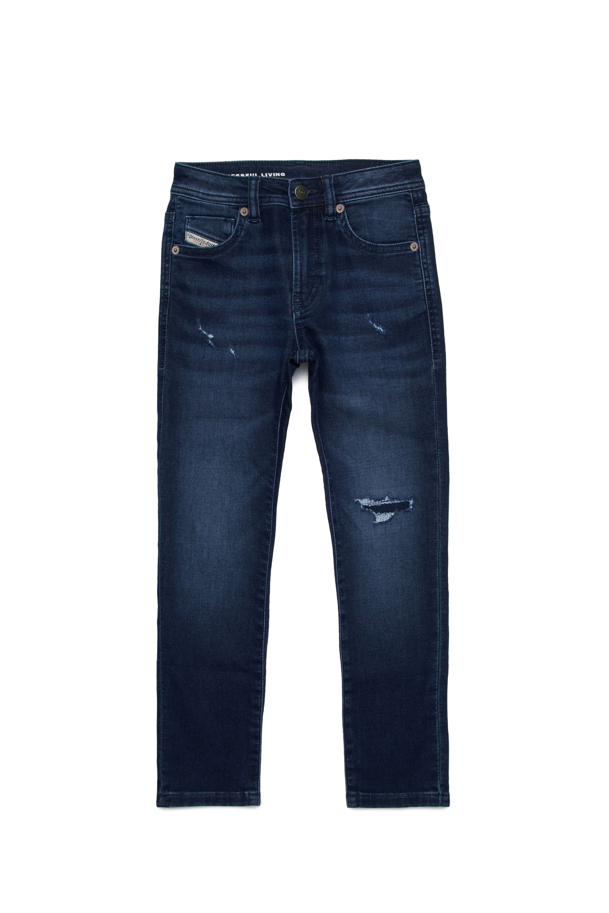 Washed denim trousers - Denim