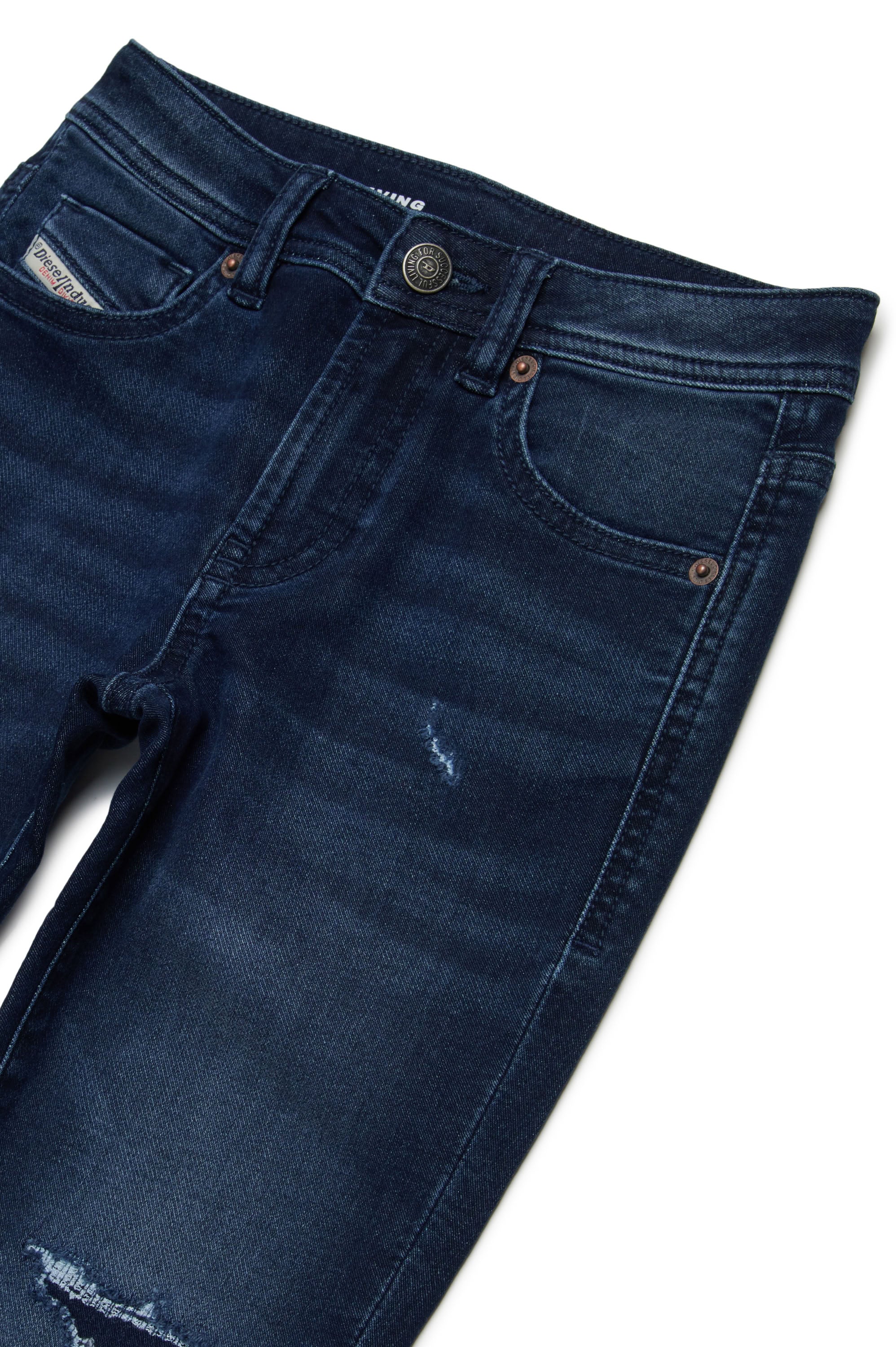 Washed denim trousers - Denim