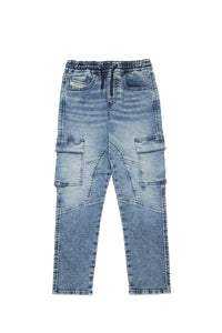 Washed denim trousers - Denim