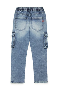 Washed denim trousers - Denim