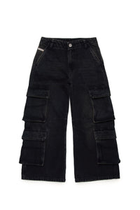 Straight-leg denim trousers - Denim Nero