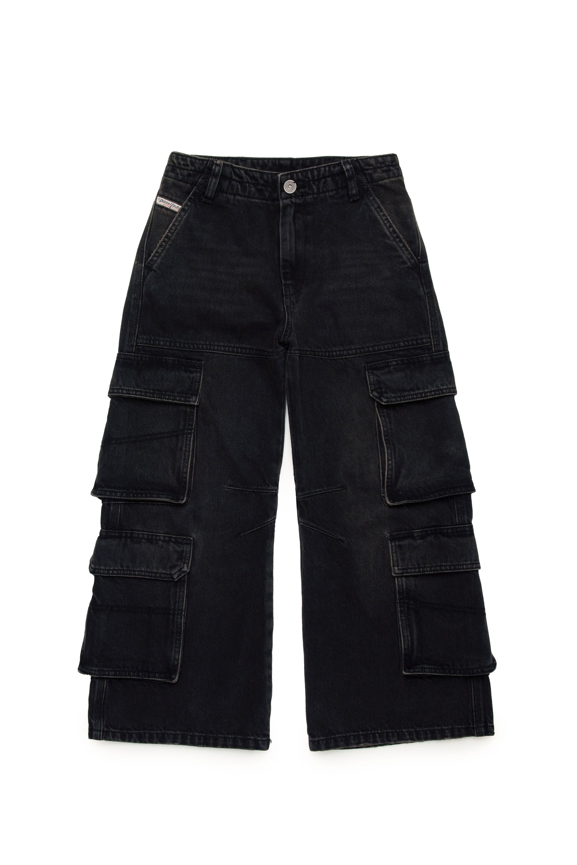 Straight-leg denim trousers - Denim Nero