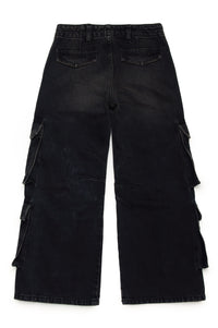 Straight-leg denim trousers - Denim Nero