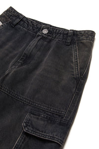Straight-leg denim trousers - Denim Nero
