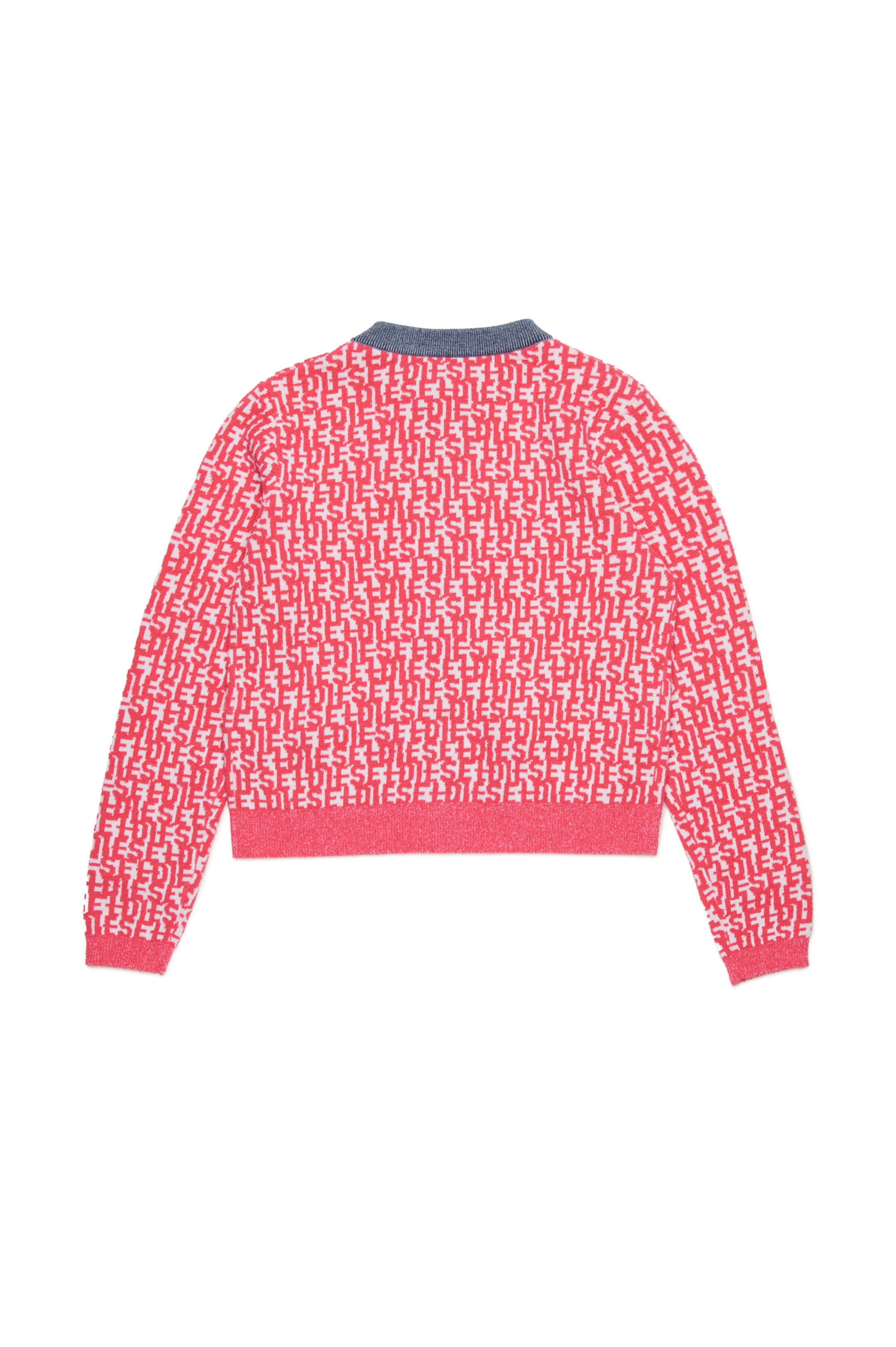 Cardigan à imprimé jacquard en maille - Pink Doll