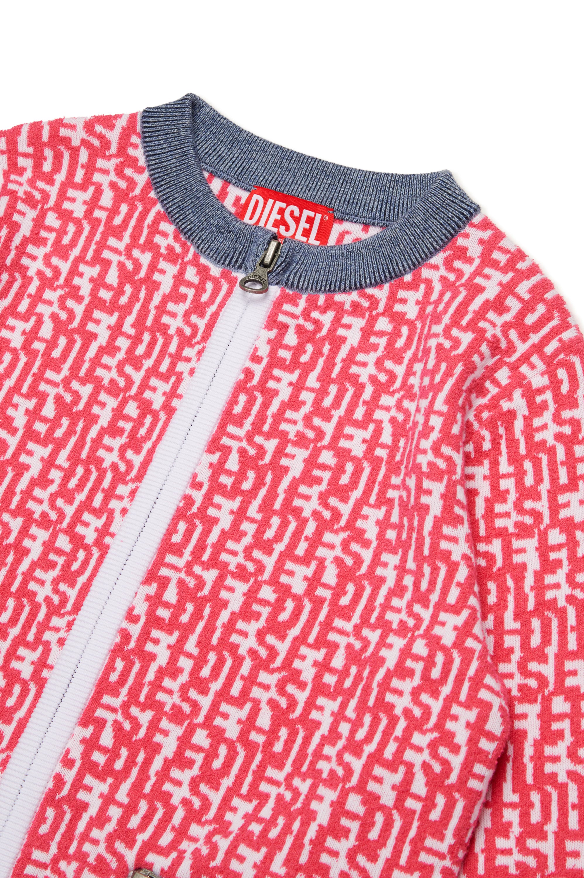 Cardigan à imprimé jacquard en maille - Pink Doll