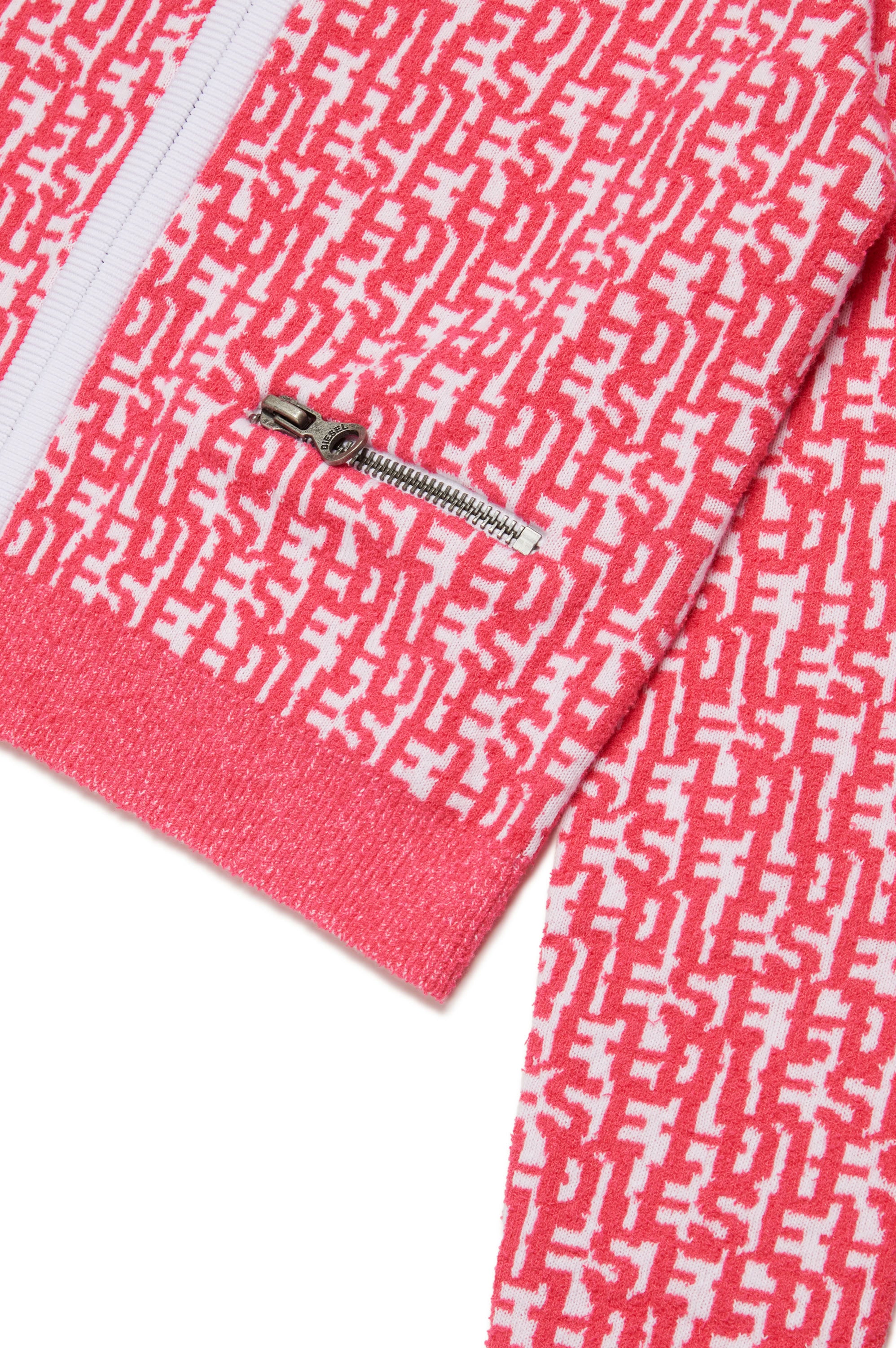 Cardigan à imprimé jacquard en maille - Pink Doll