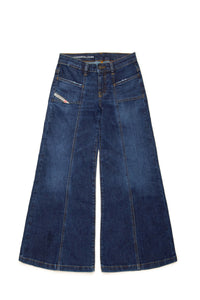 Washed denim trousers - Denim