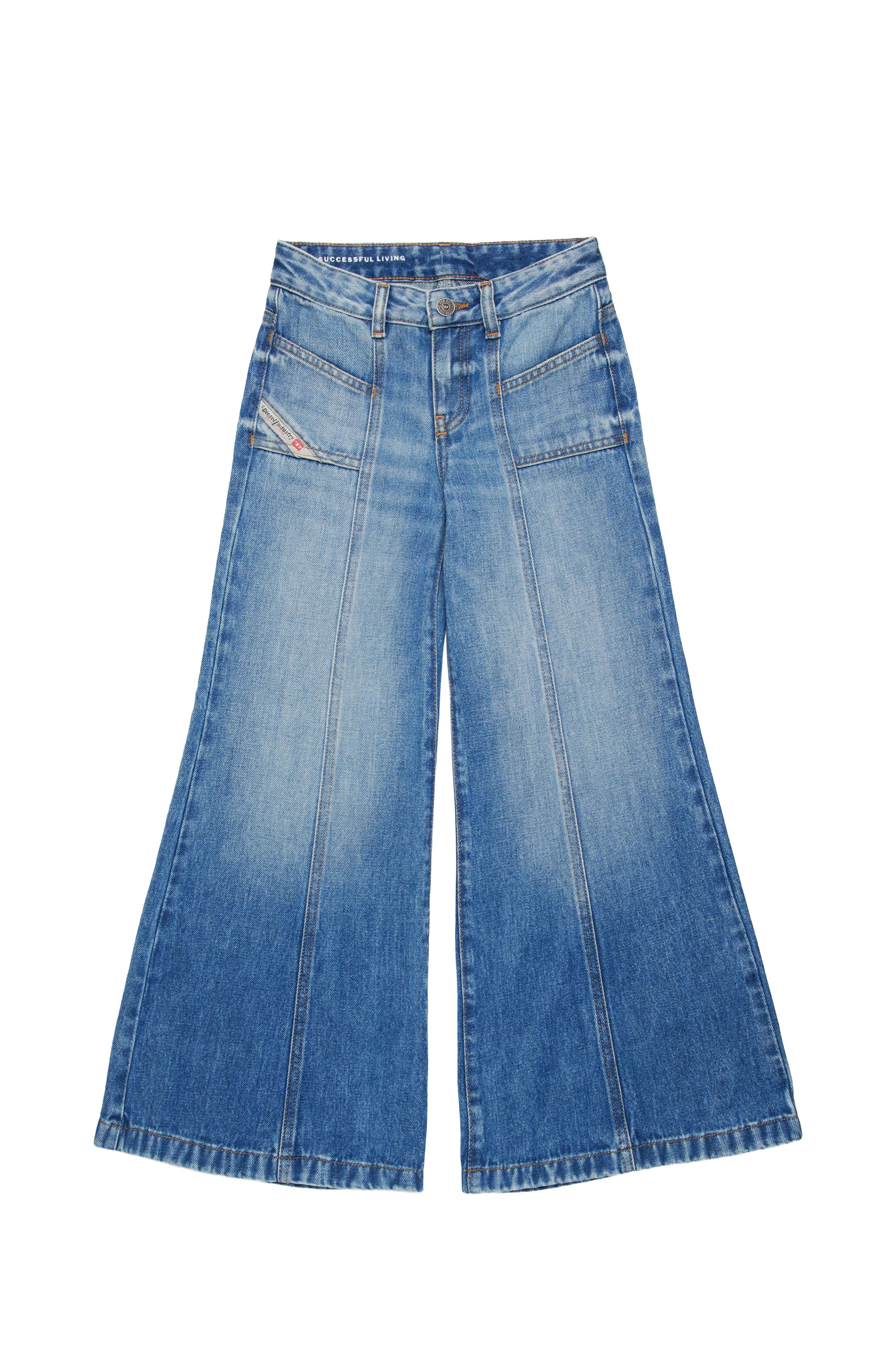 Washed denim trousers - Denim