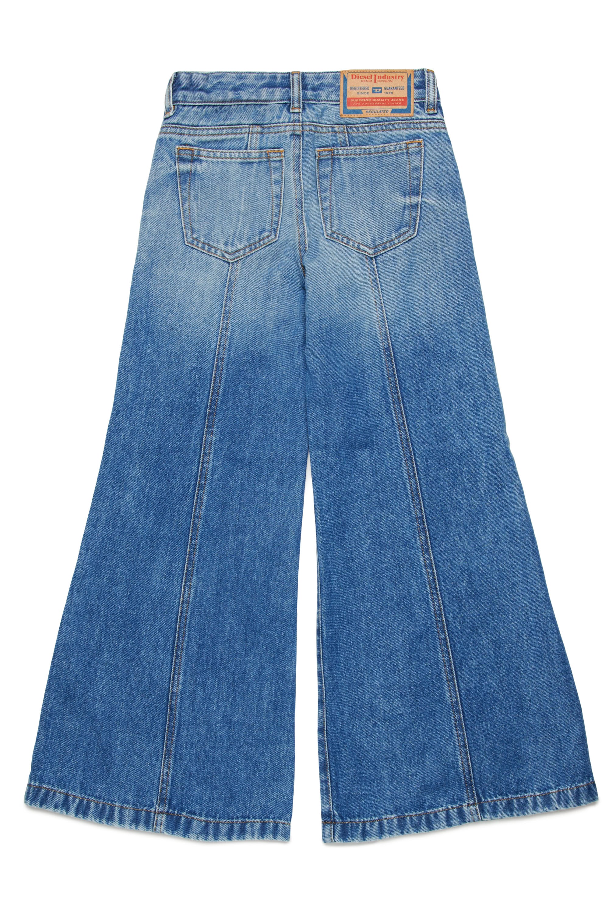 Washed denim trousers - Denim