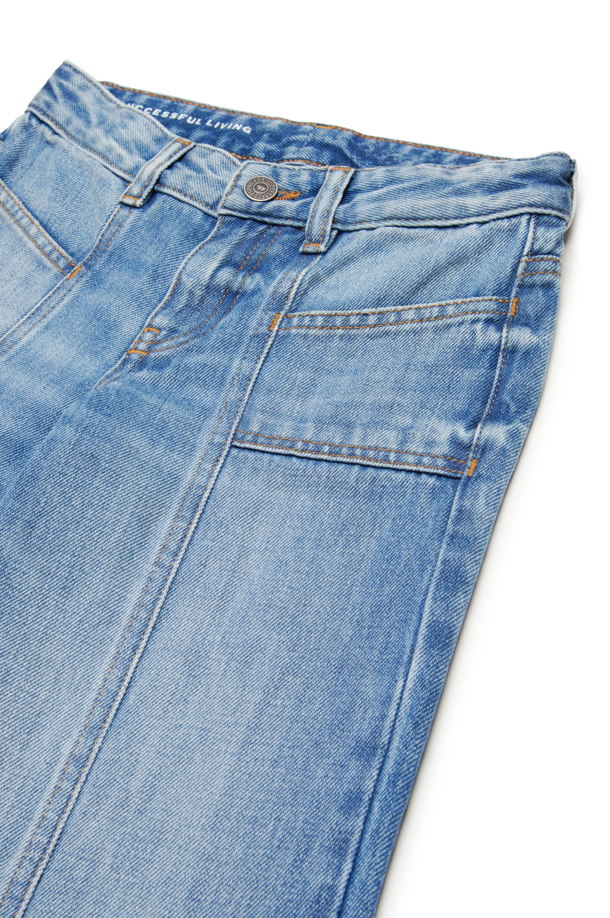 Washed denim trousers - Denim