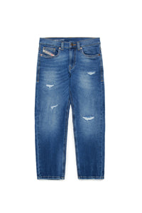 Pantalon délavé en denim - Denim