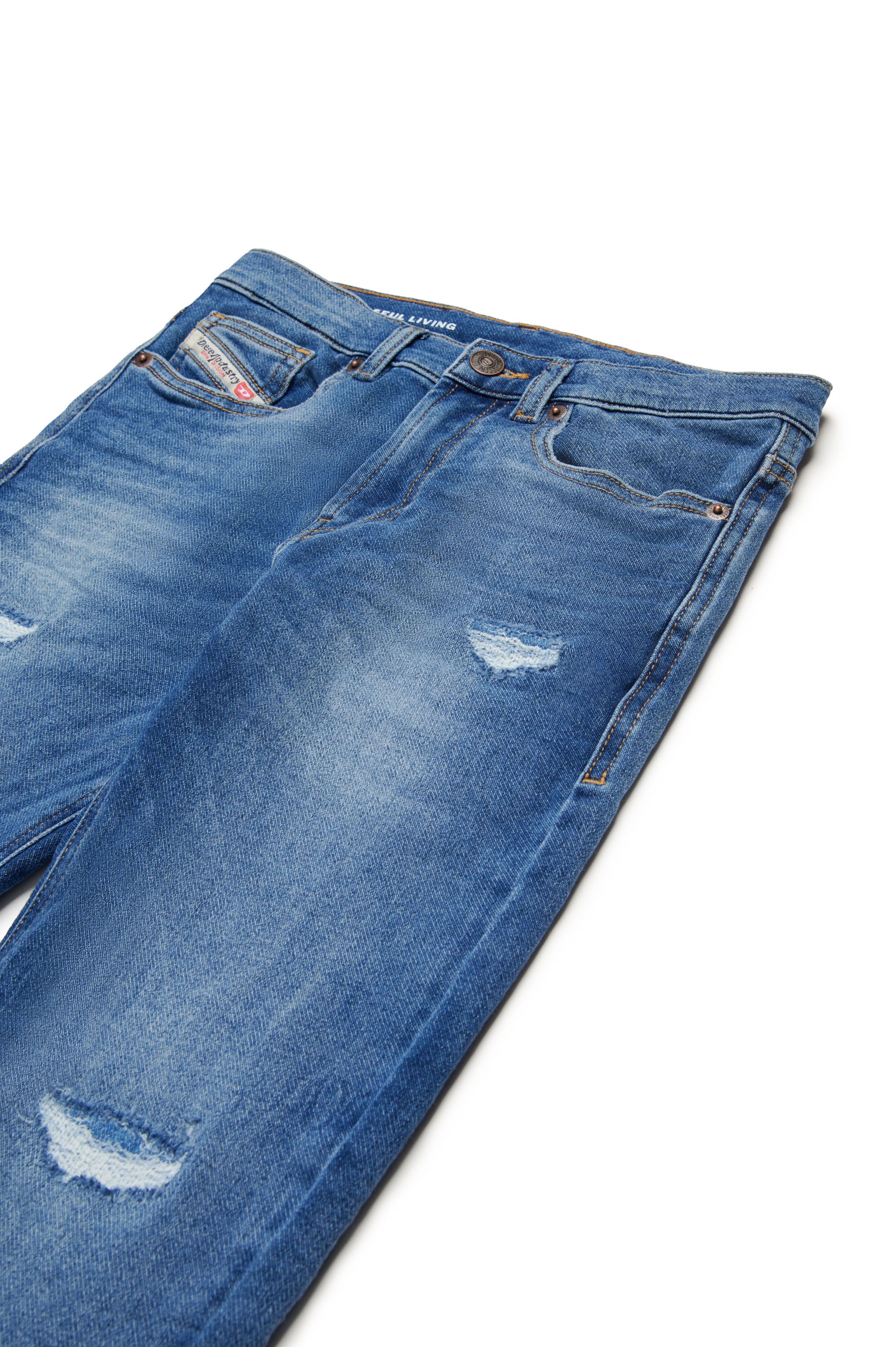 Pantalon délavé en denim - Denim