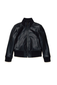 Stand-up collar jacket with zip - Nero