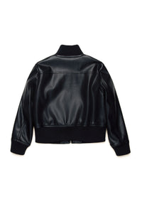 Stand-up collar jacket with zip - Nero