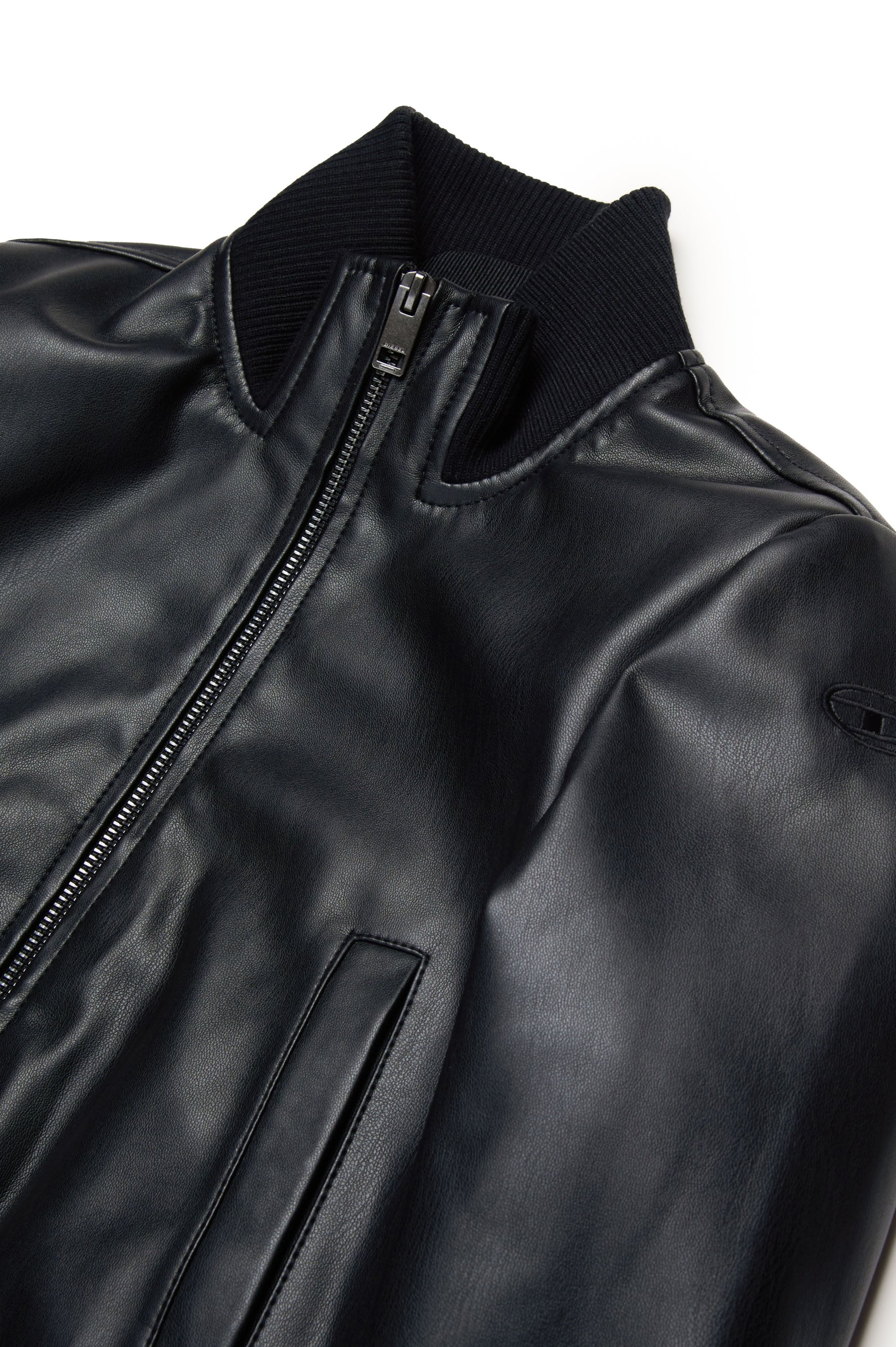Stand-up collar jacket with zip - Nero