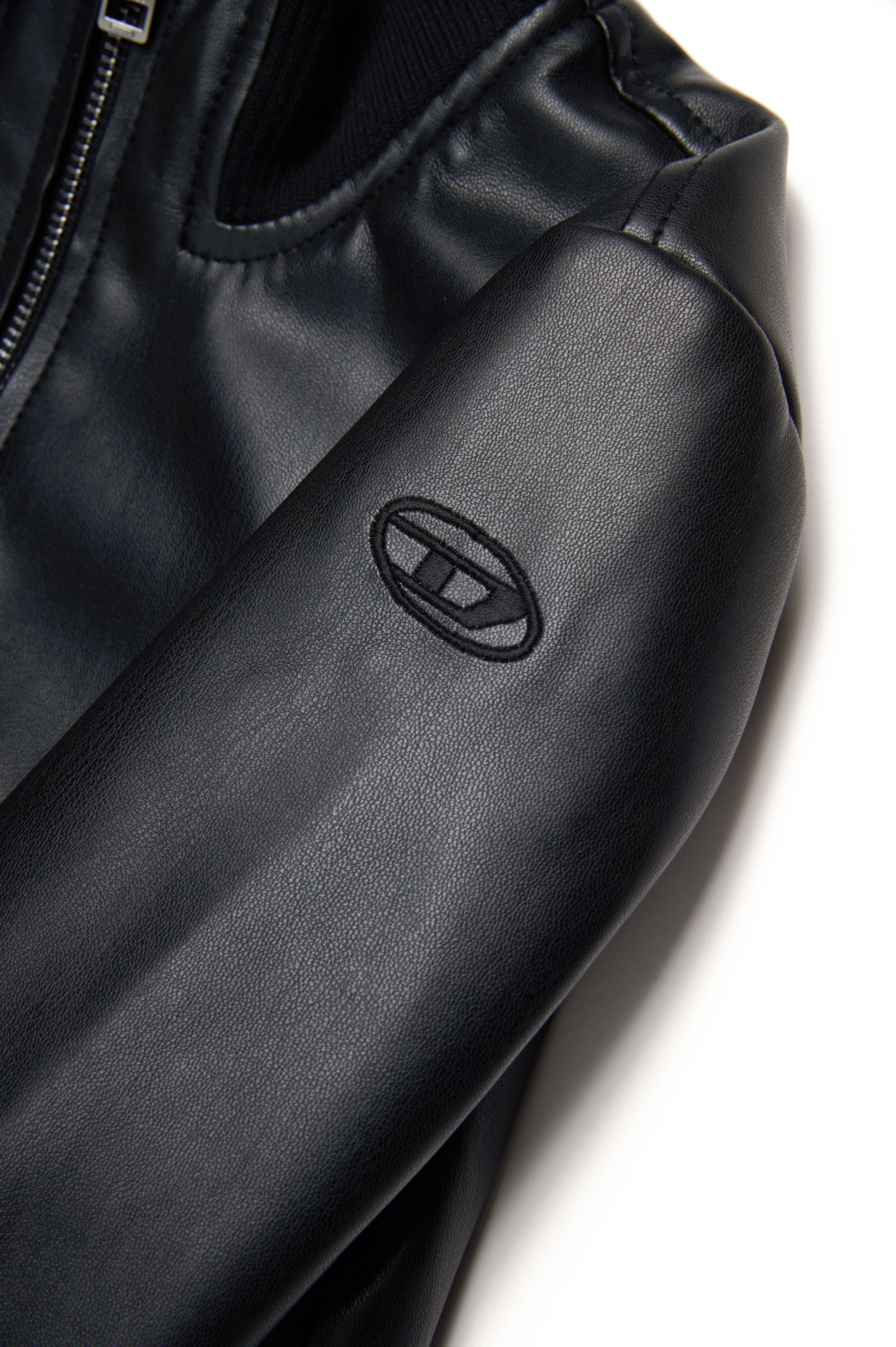 Stand-up collar jacket with zip - Nero