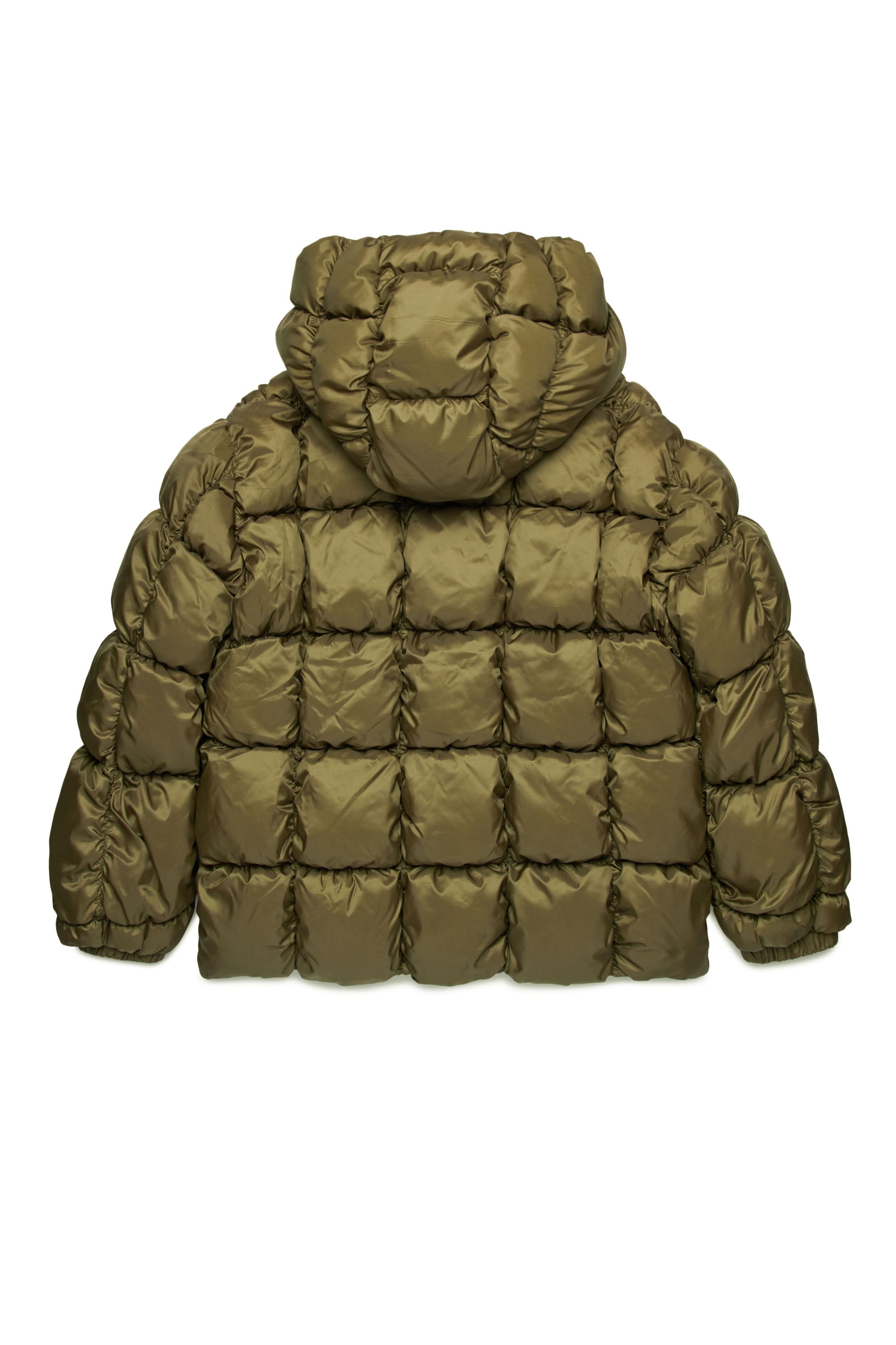 Quilted hooded down jacket - Dark Forest