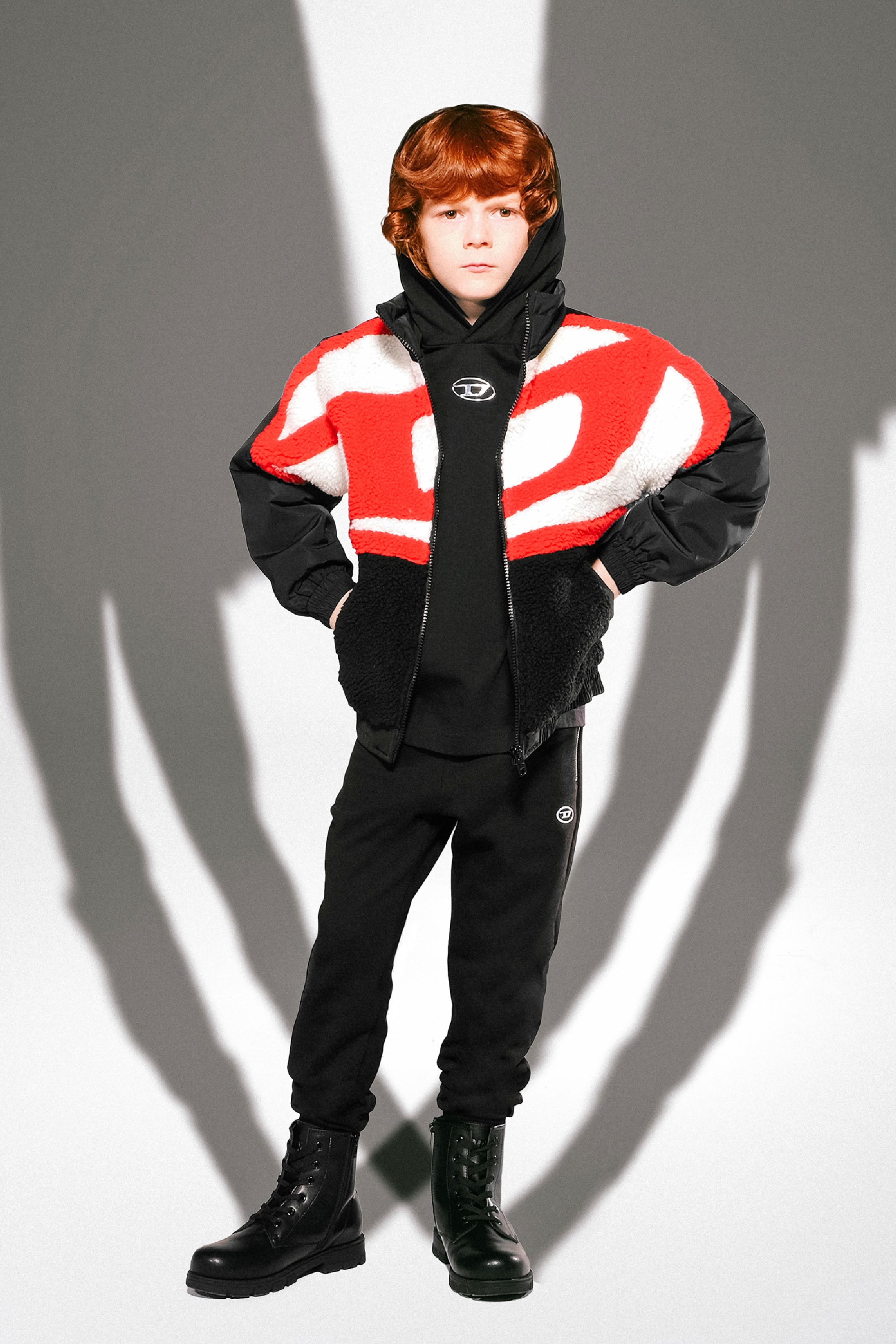 Jacket with logo - Nero