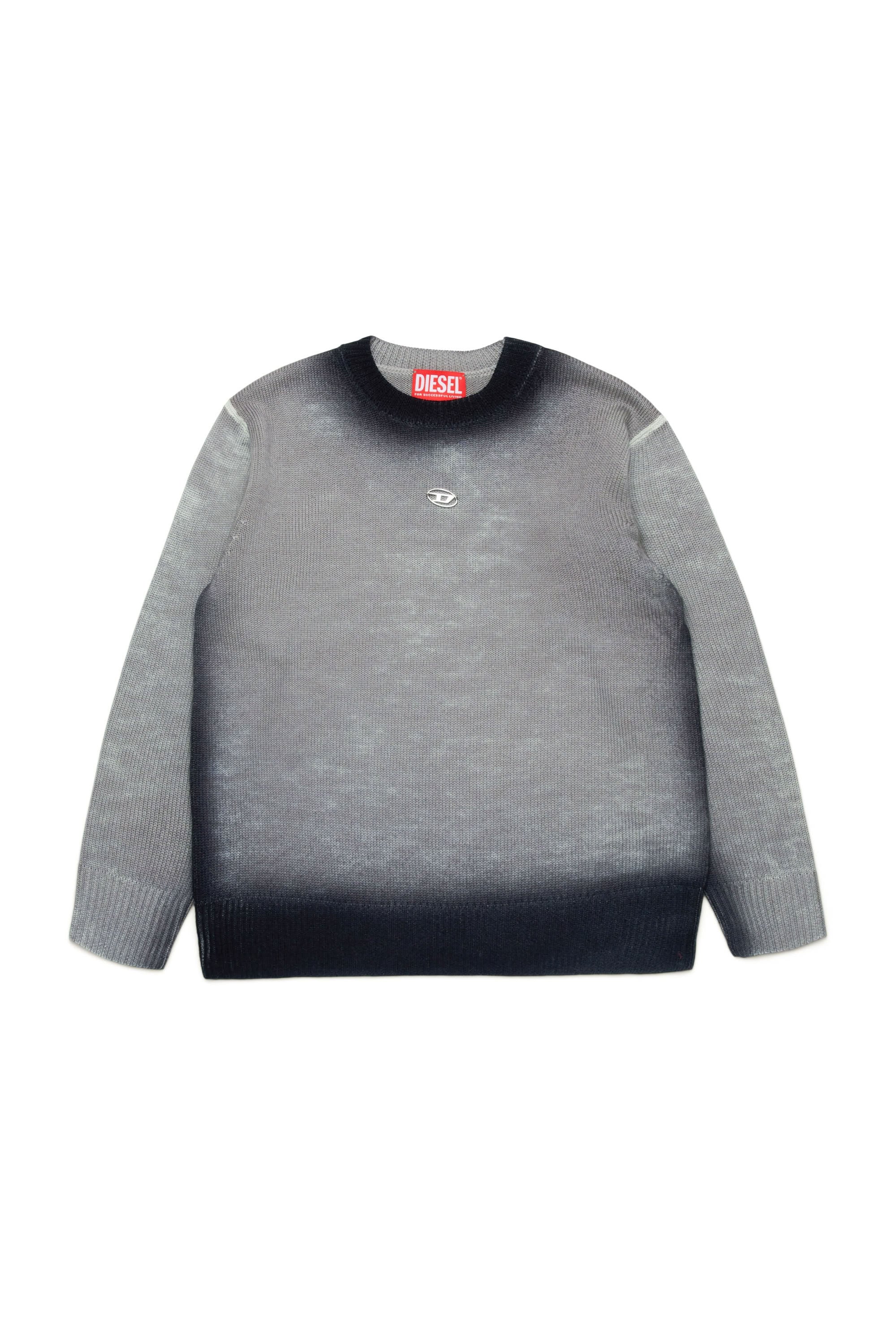 Washed wool jumper - Nero