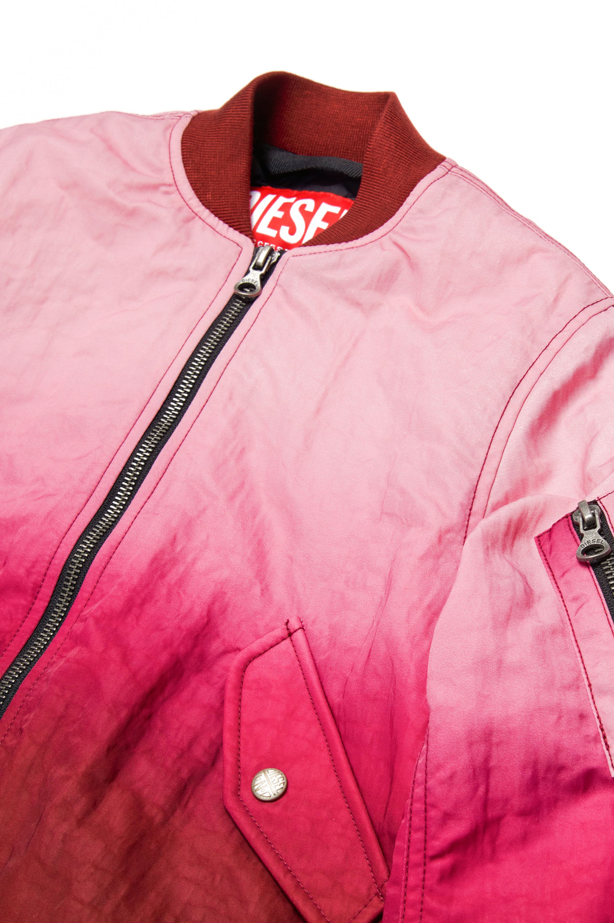 Washed and zipped jacket - New Red