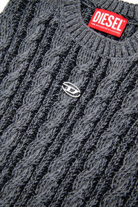 Pull sans manches à imprimé jacquard en maille - Nero