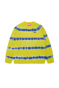 Washed wool jumper - Lime Punch