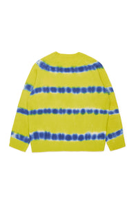 Washed wool jumper - Lime Punch