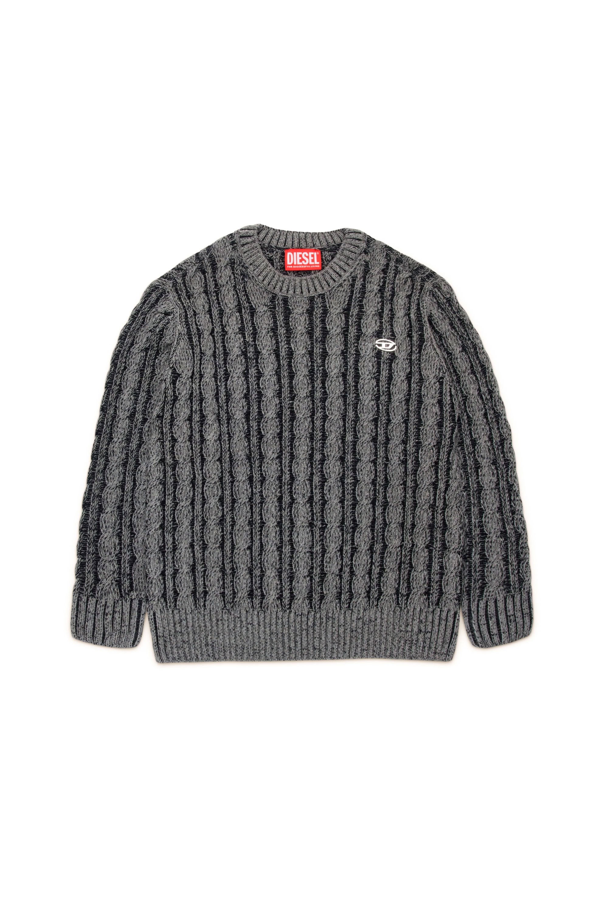 Jacquard-print knitted jumper - Nero