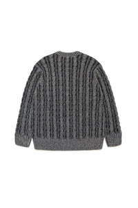 Jacquard-print knitted jumper - Nero