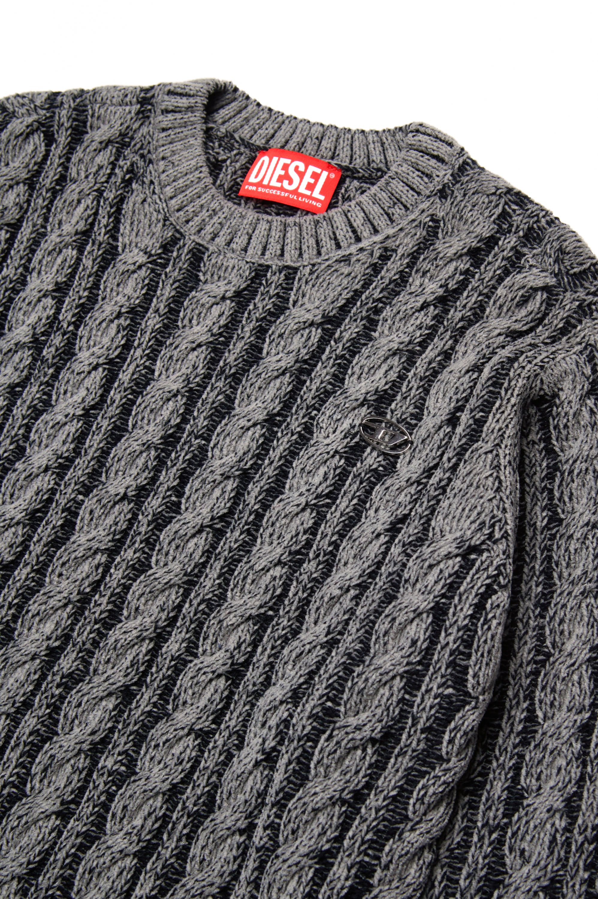 Jacquard-print knitted jumper - Nero