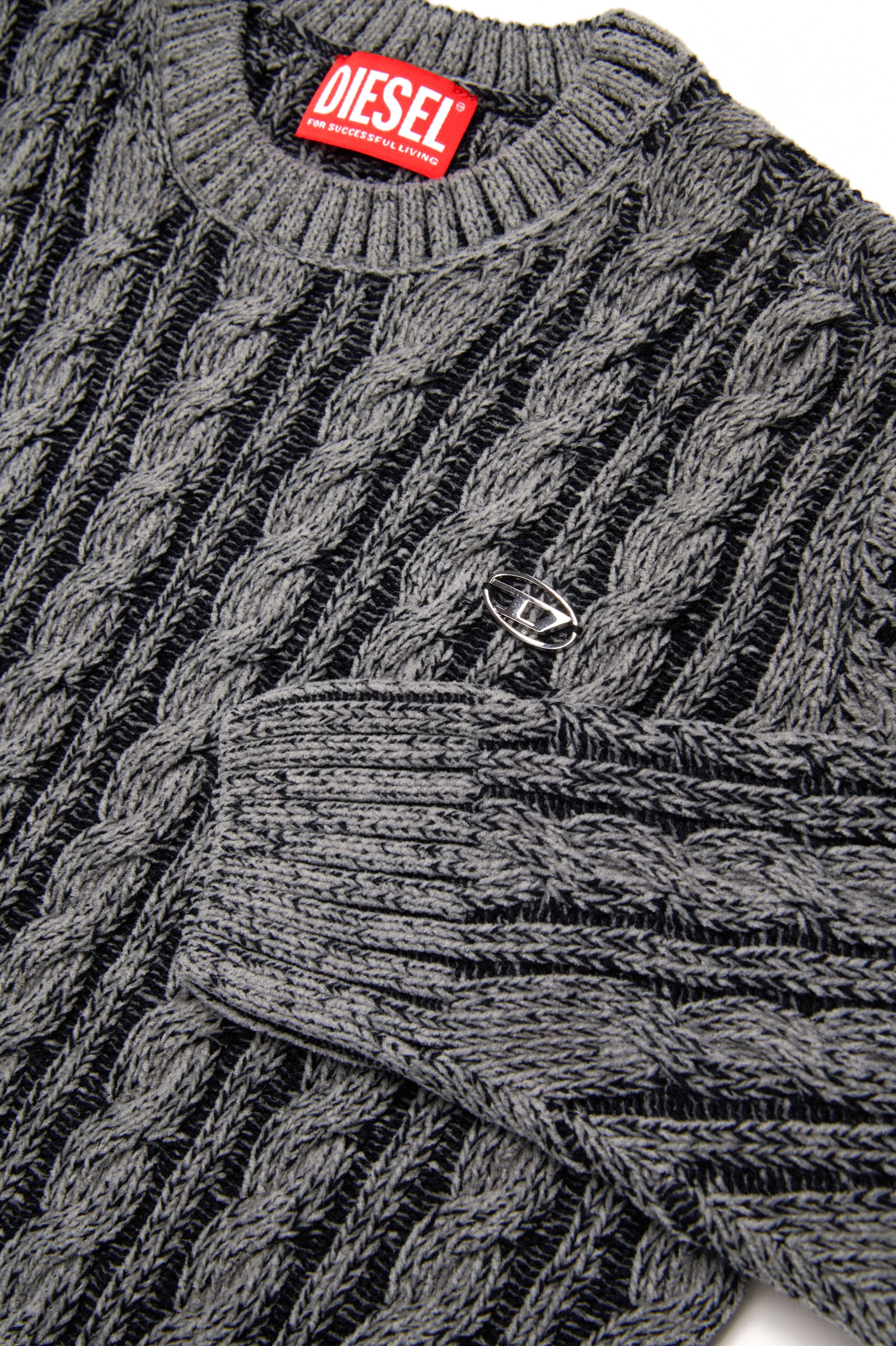 Jacquard-print knitted jumper - Nero
