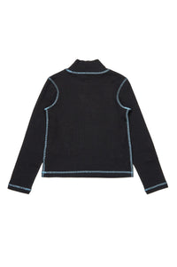 Long-sleeved T-shirt with logo - Nero