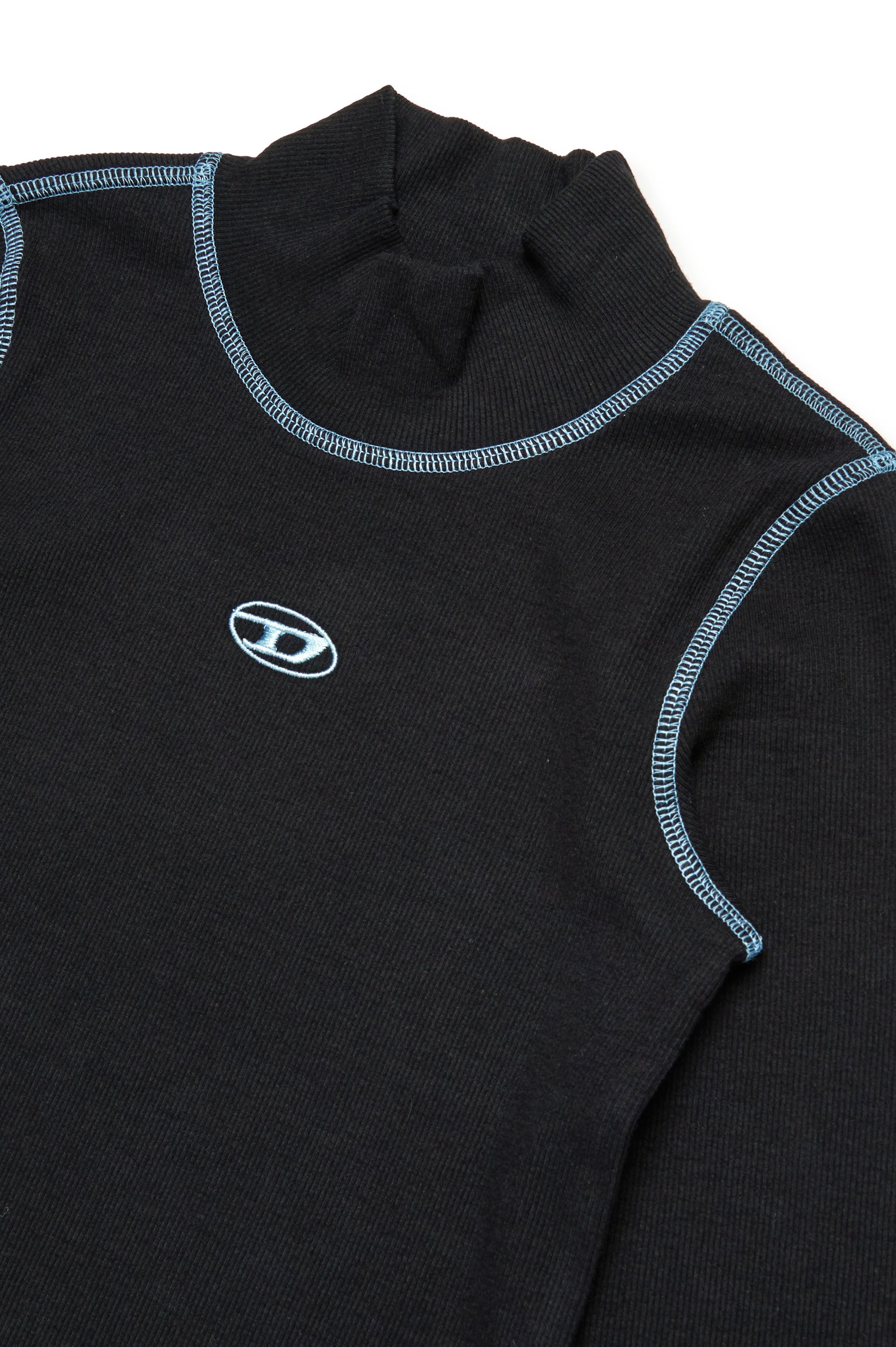 Long-sleeved T-shirt with logo - Nero