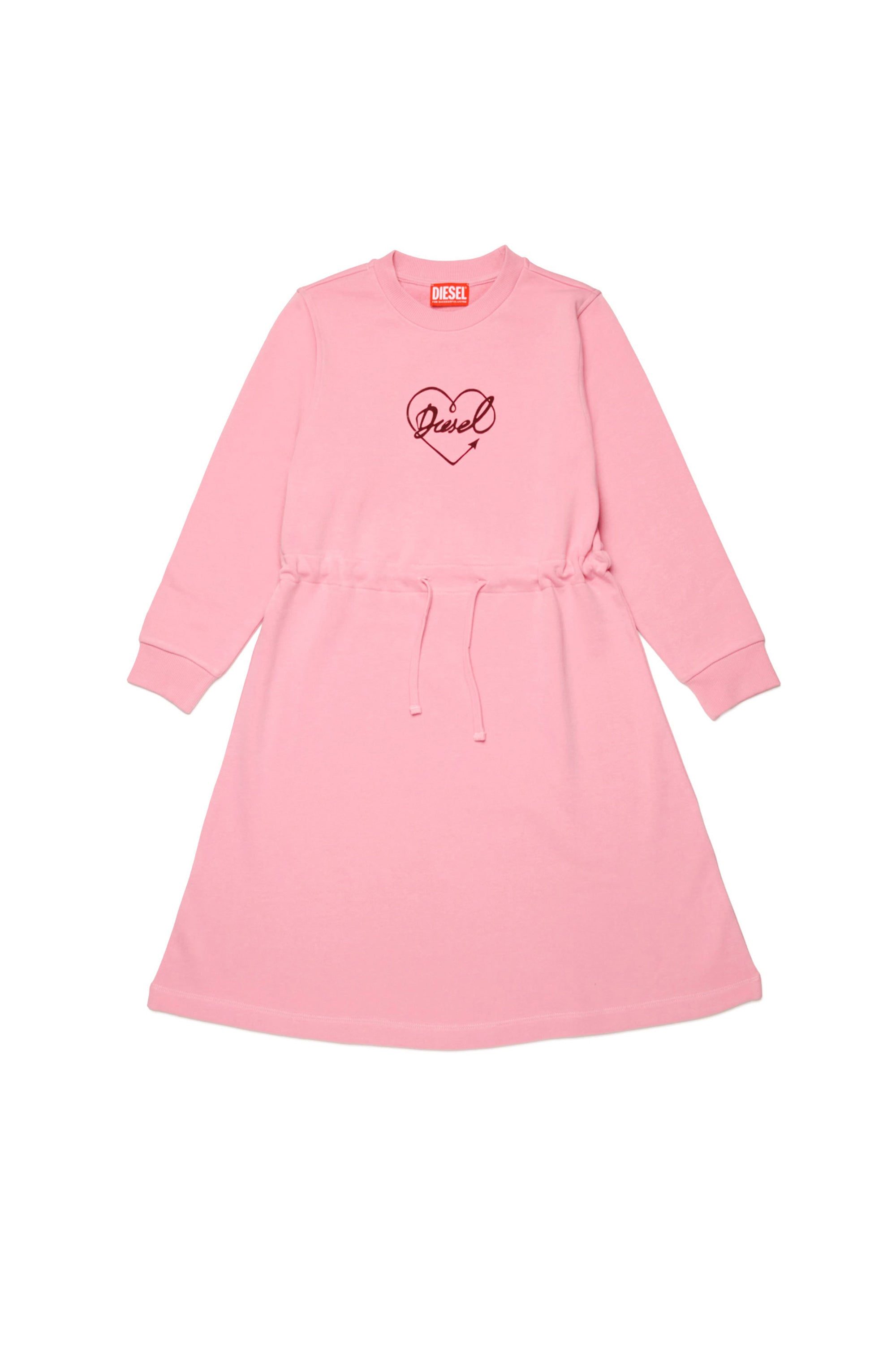 Robe évasée et côtelée - Rose