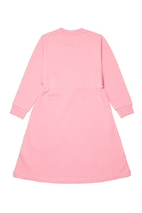 Robe évasée et côtelée - Rose