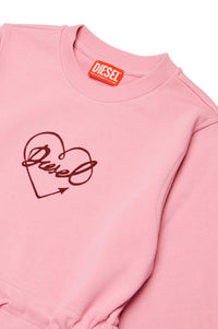 Robe évasée et côtelée - Rose