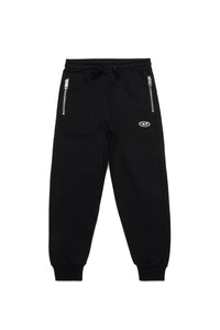 Pantalon de survêtement à zip et taille élastique - Nero