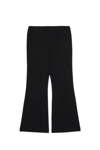 Pantalon évasé à taille élastique - Nero
