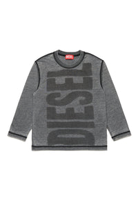 Long-sleeved T-shirt with logo - Nero