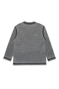 Long-sleeved T-shirt with logo - Nero
